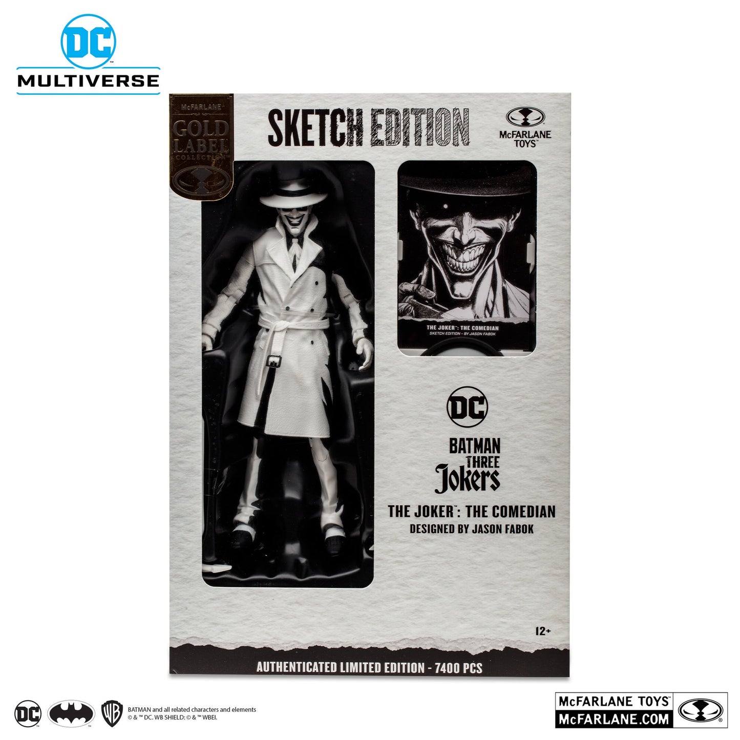 the joker designed by jason fabok sketch edition gold label mcfarlane toys