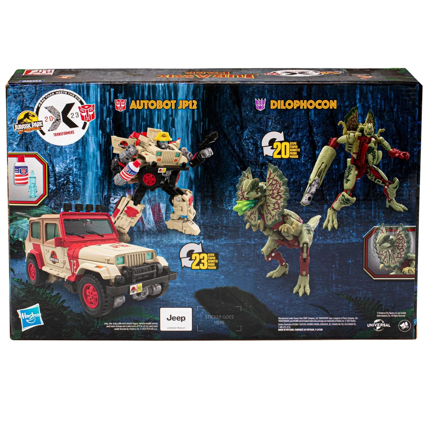 Transformers Collaborative Jurassic Park x Transformers Dilophocon et Autobot JP12