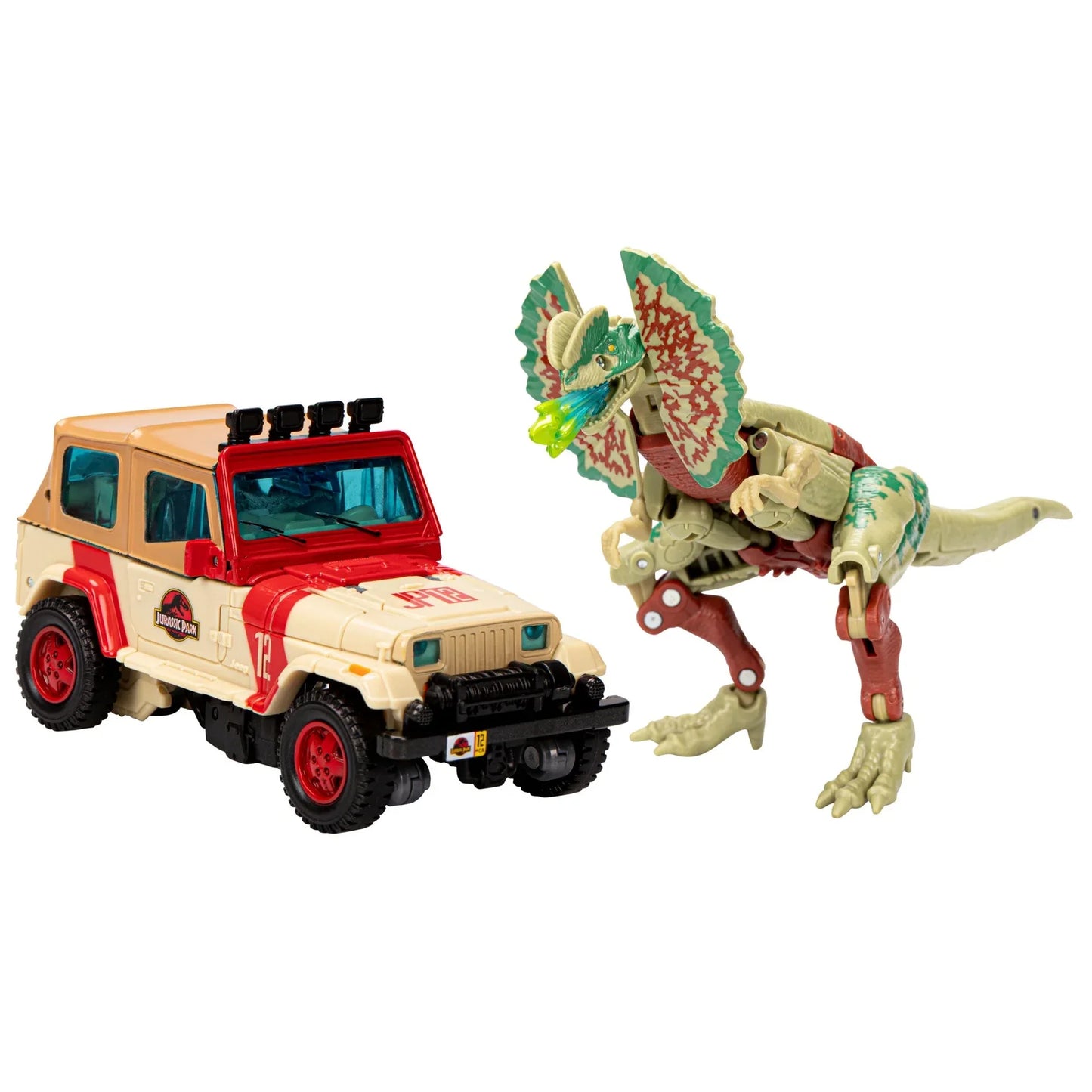 Transformers Collaborative Jurassic Park x Transformers Dilophocon et Autobot JP12