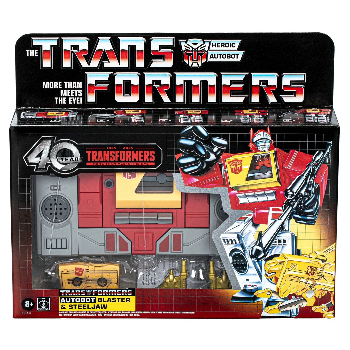 Transformers Retro G1 Autobot Blaster et Steeljaw (40e anniversaire)