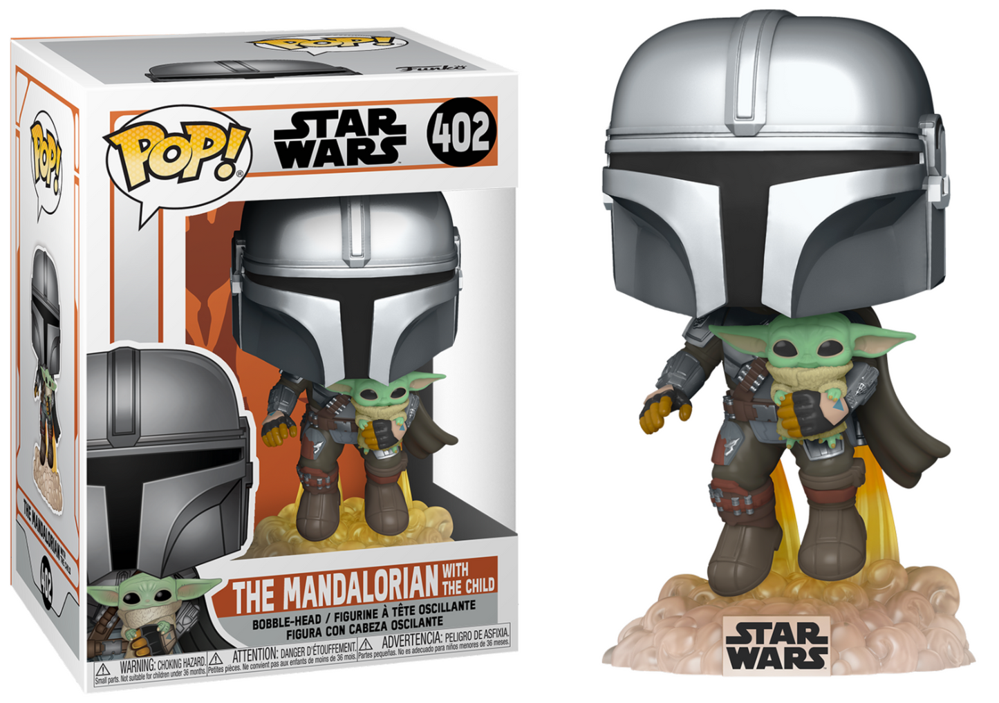 pop the mandalorian flying with jet pack 402
