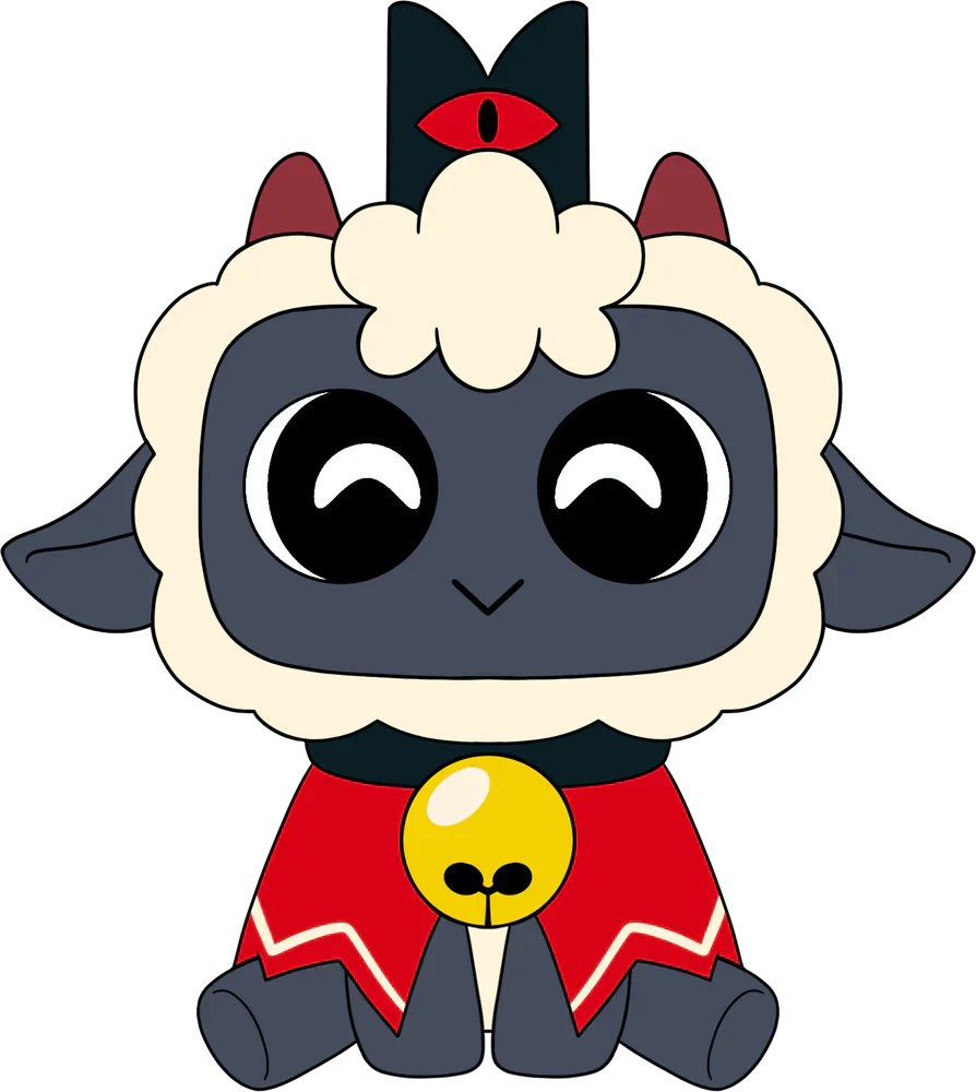 Peluche The Lamb Youtooz Cult of the Lamb peluche The Lamb Sit Plush