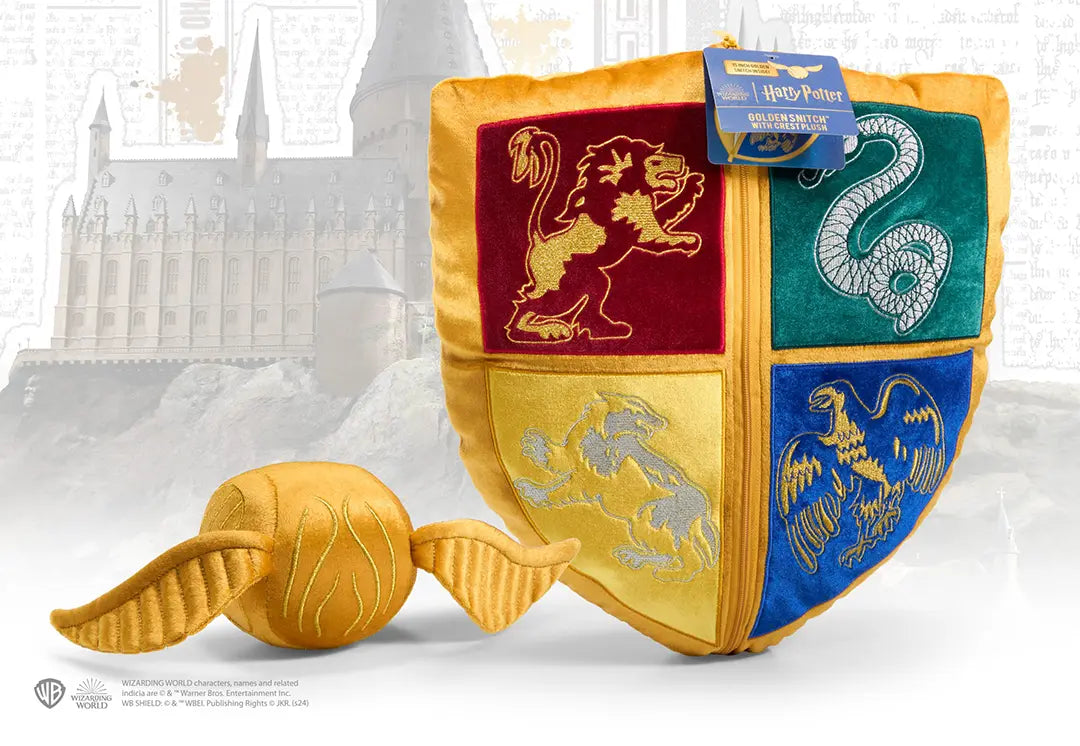 peluche-harry-potter-blason-de-poudlard-et-vif-d-or-noble-collection