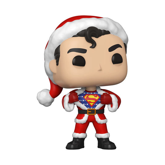pop superman in holiday sweater 353