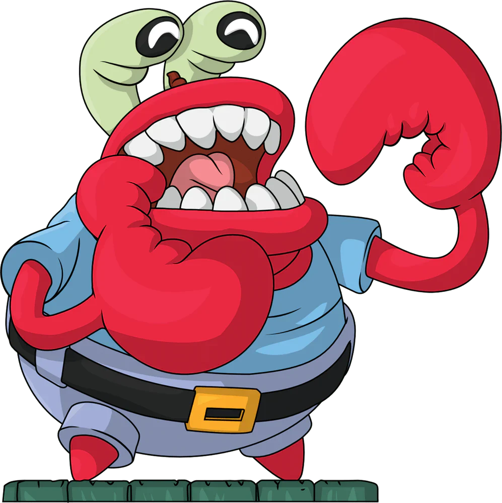 bob leponge vinyl figurine choking mr krabs youtooz