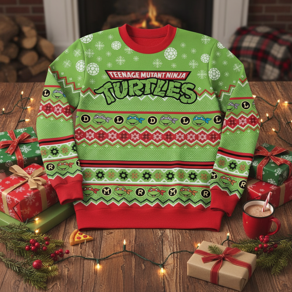 Pull de Noël Tortues Ninja - LDRM