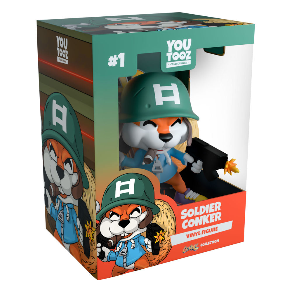 conkers bad fur day vinyl figurine soldier conker youtooz