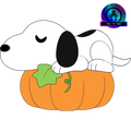 Pumpkin Snoopy Plush (9in)