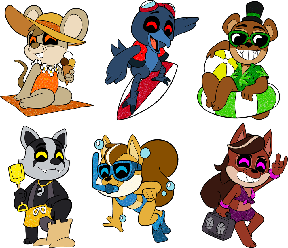 Popgoes Beach Pin Set