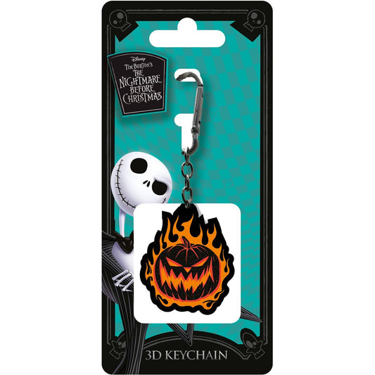 Porte-Clés Le cauchemar avant Noël - Flaming Pumpkin