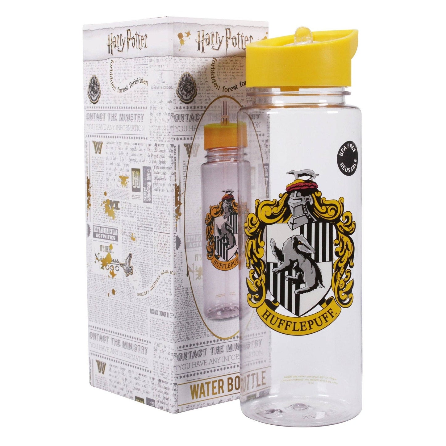 Bouteille d'eau en plastique - Harry Potter - Poufsouffle