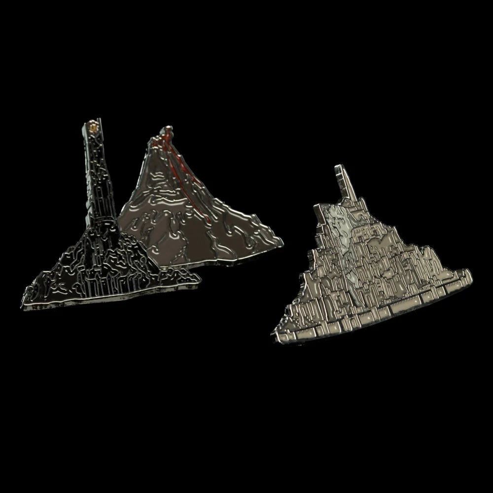 collectible pin set minas tirith barad dur weta workshop