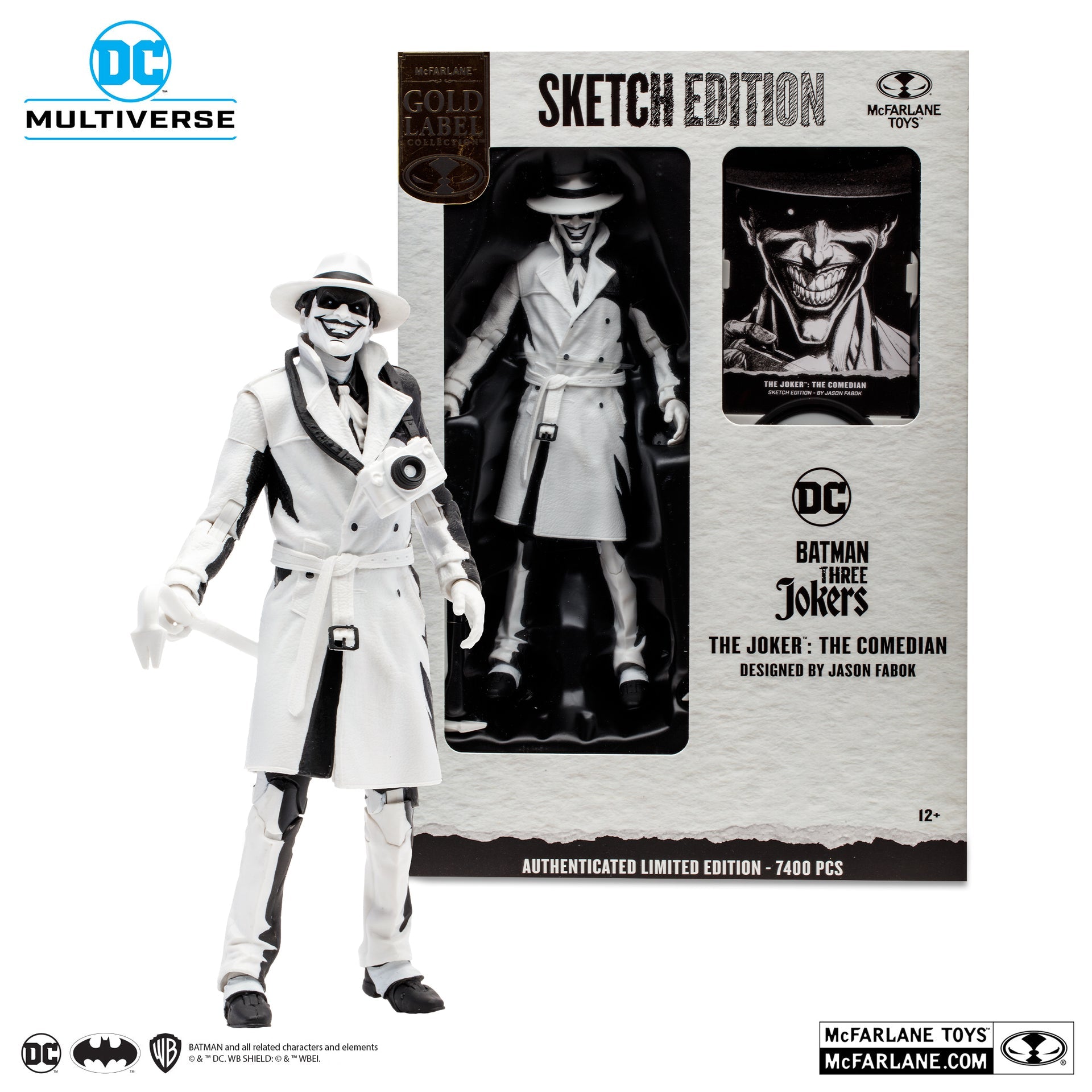 the joker designed by jason fabok sketch edition gold label mcfarlane toys