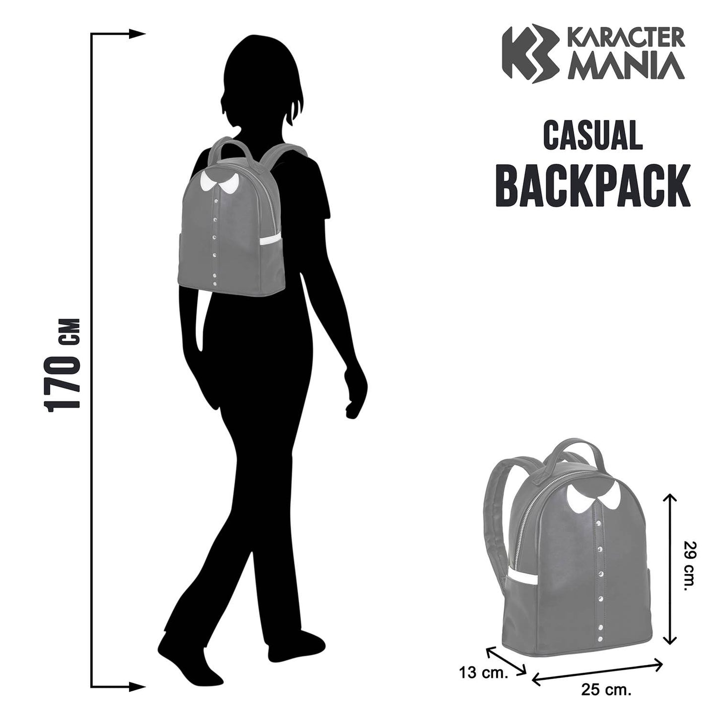 Mercredi Varsity Casual-Sac à dos Casual, Noir