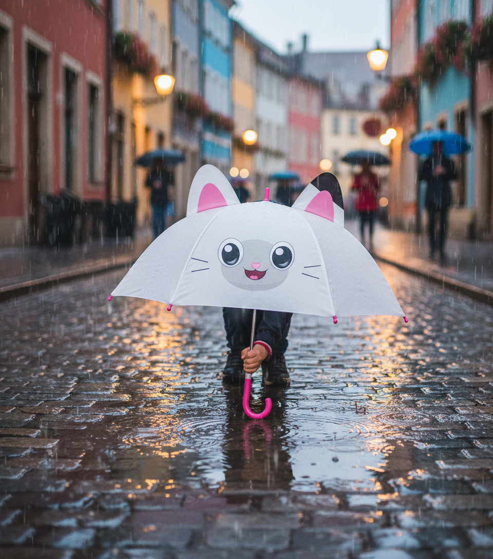 Parapluie Gabby's Dollhouse avec oreilles