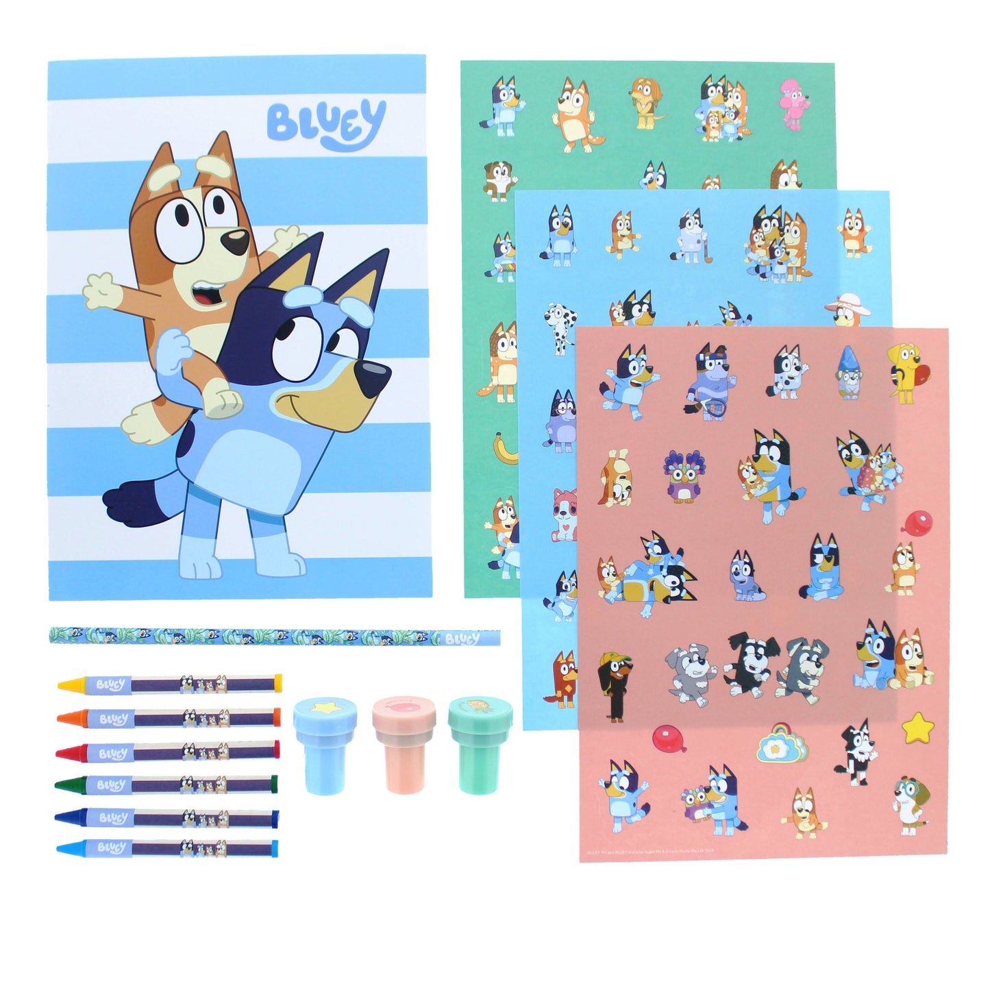 Ensemble – Bluey de coloriage, autocollants et tampons | Blueprint Collections – vue 3