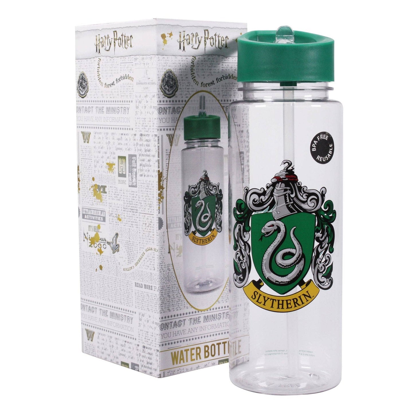 Bouteille d'eau en plastique Harry Potter - Serpentard