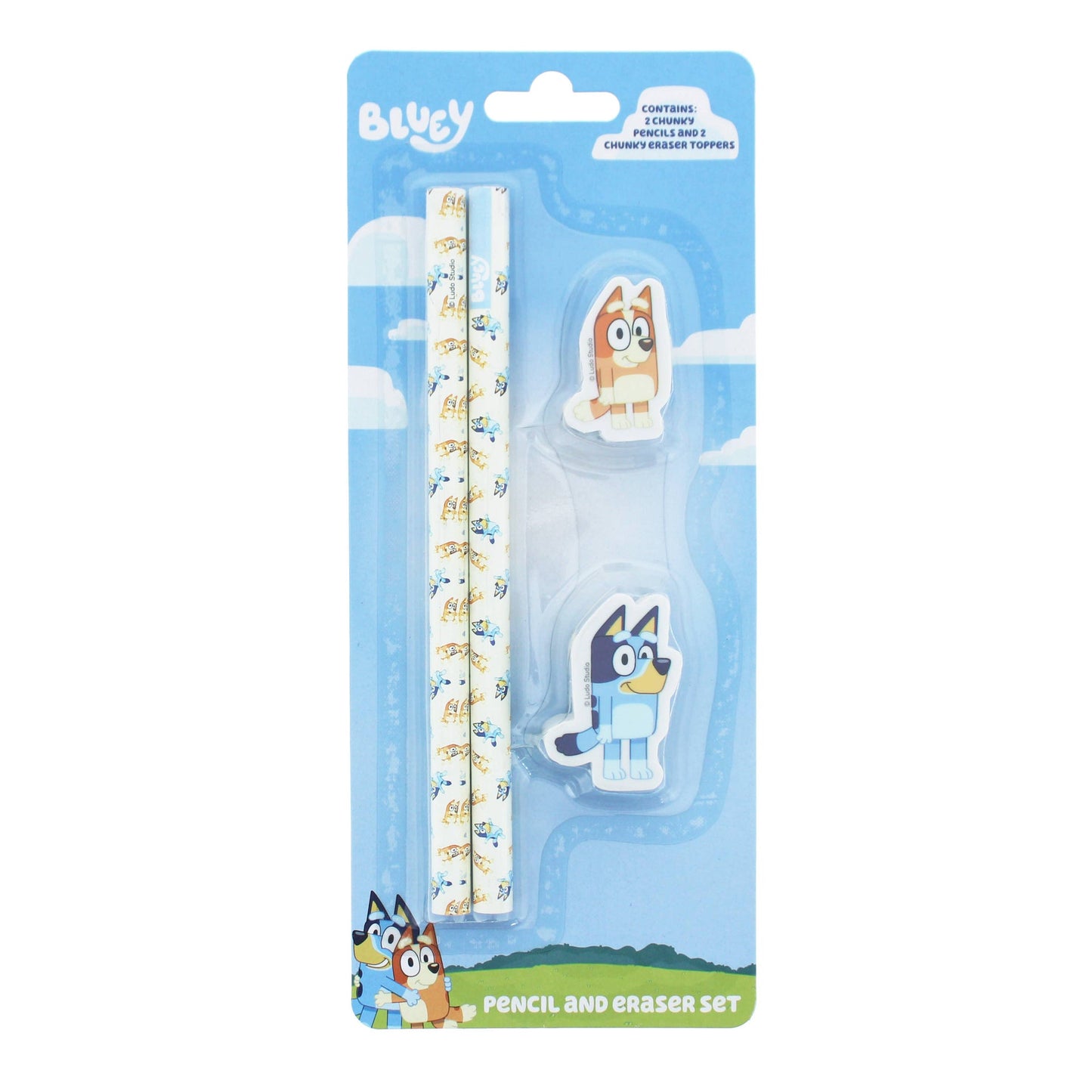 Ensemble – crayon et gomme Bluey | Blueprint Collections – vue 1