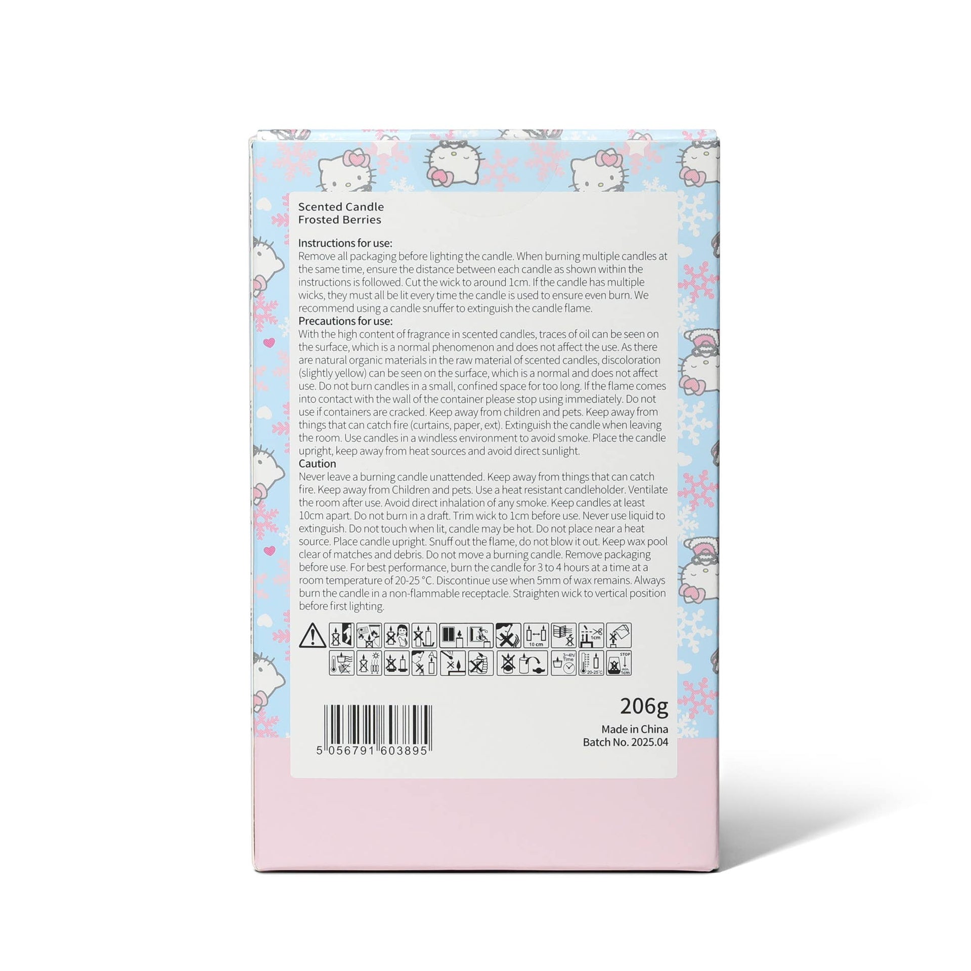 Bougie parfumée Hello Kitty Seasons, Baies Givrées, Couvercle 3D