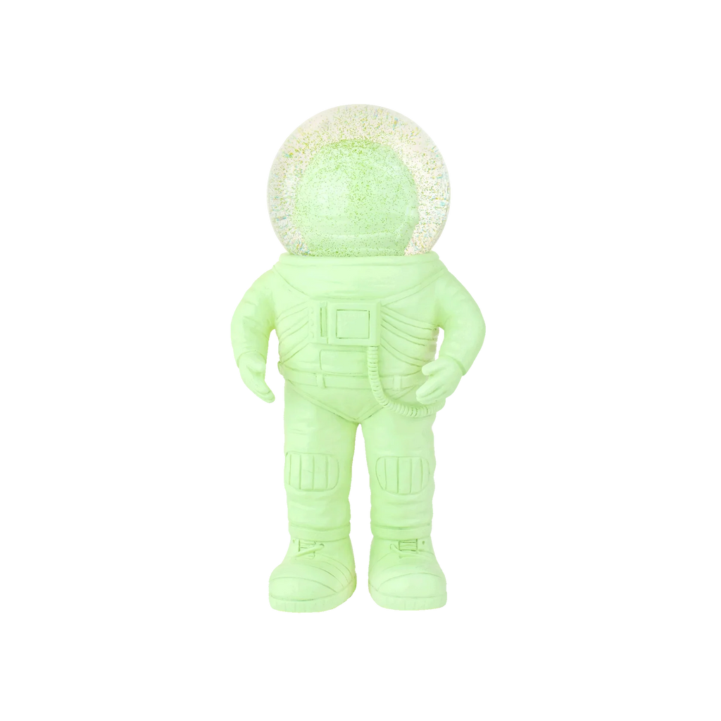 boule a neige astronaute vert