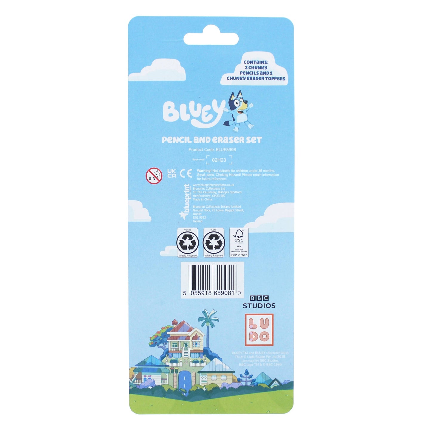 Ensemble – crayon et gomme Bluey | Blueprint Collections – vue 6