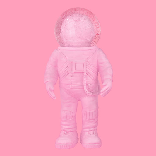 boule a neige astronaute geant rose donkey