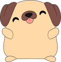 Dude Dans Pug Blep Stickie (6in)
