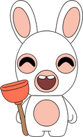 Rabbids Plunger Plush (9in)