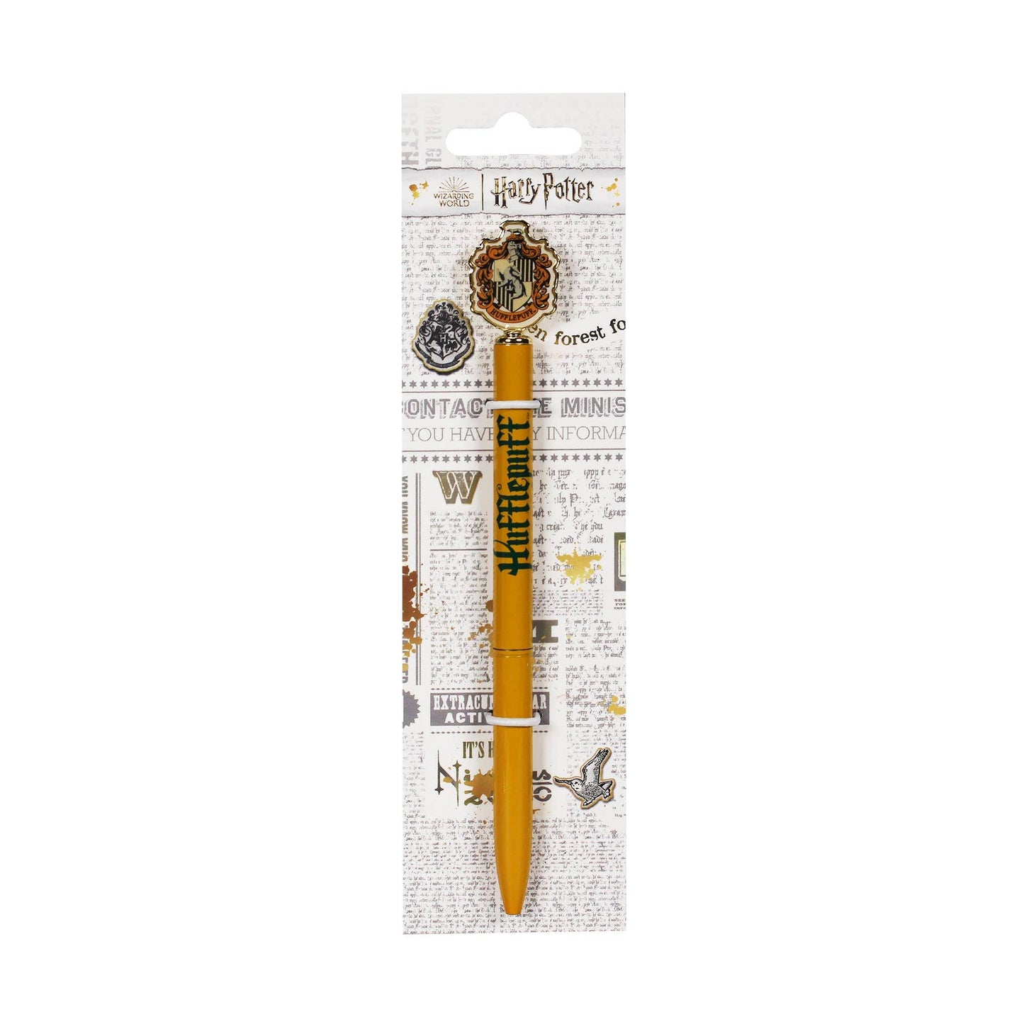 Stylo à bille 2D en métal Harry Potter - Poufsouffle