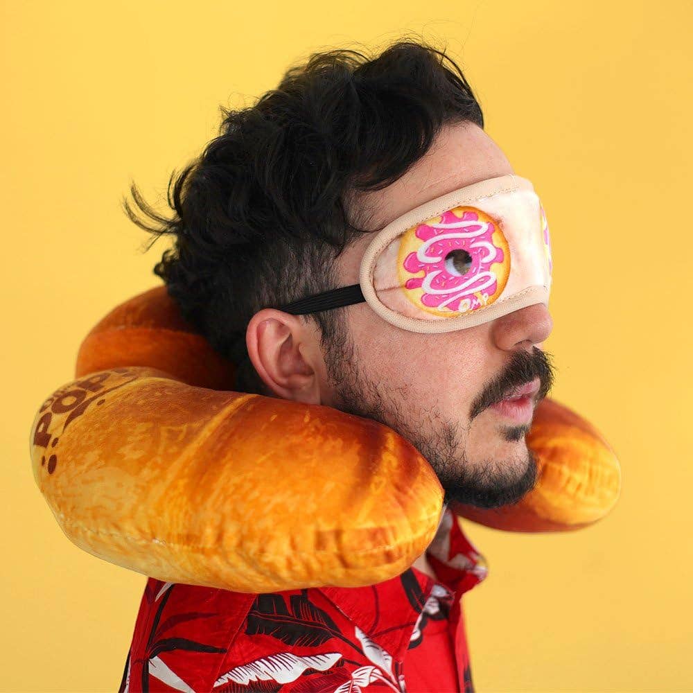 Oh My Pop! Croissant-Coussin de Cou et Masque de Sommeil