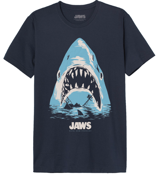 t shirt les dents de la mer boat poster cotton division