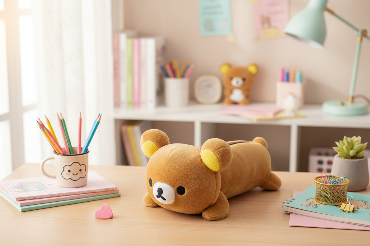 Trousse à crayons Peluche Rilakkuma