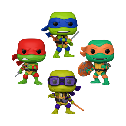 pop teenage mutant ninja turtles mutant mayhem glow 4 pack