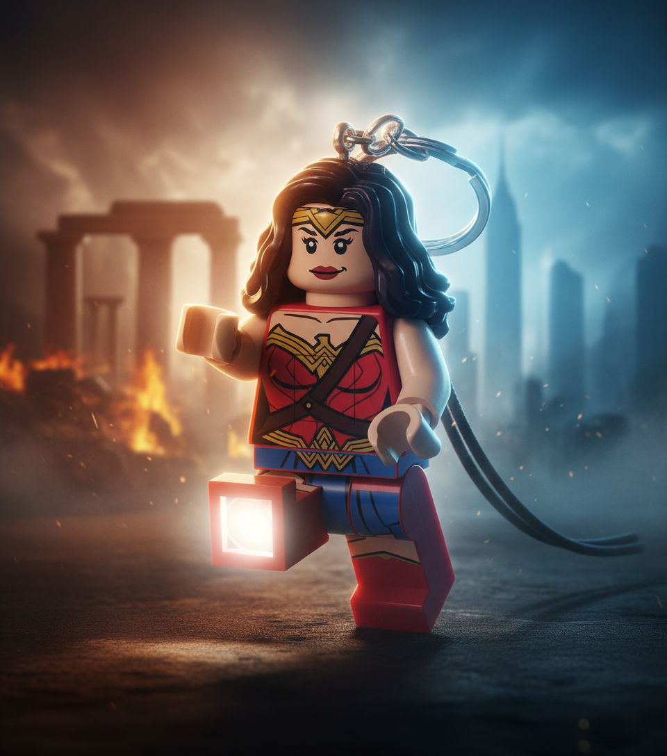 Porte-clés LEGO DC - Wonder Woman - produit Joy Toy