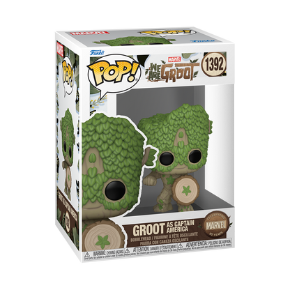 Pop! Groot en Captain America
