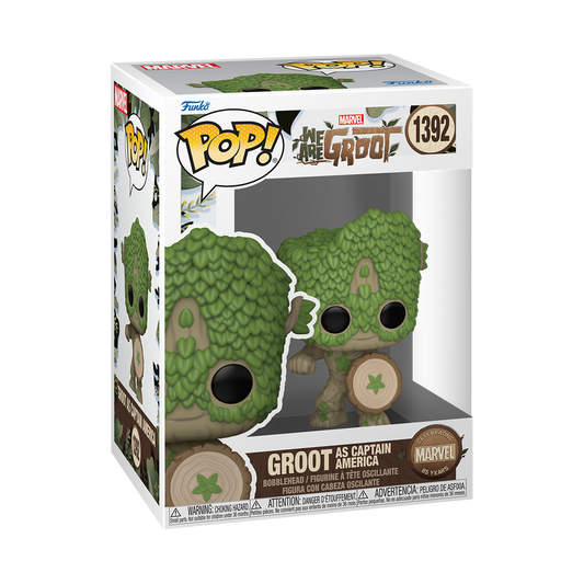 Pop! Groot en Captain America