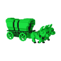 Pop! Rides Super Deluxe the Oregon Trail Oxen and Wagon (Green & Black)