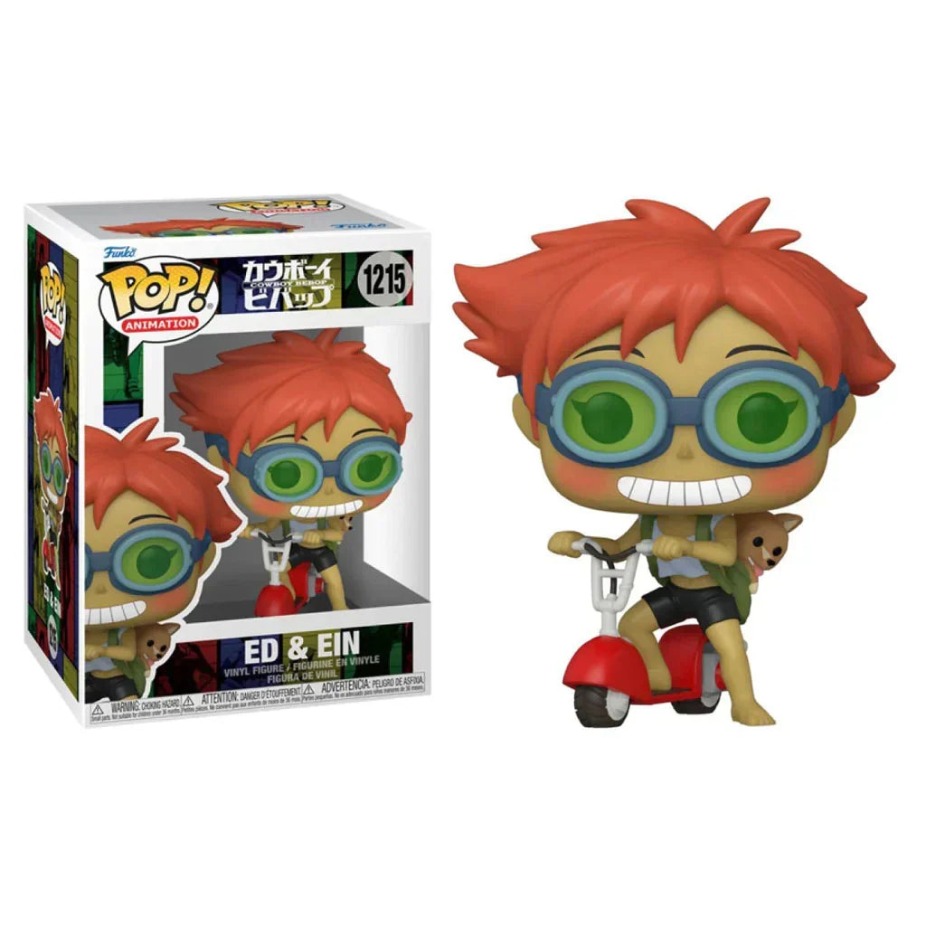Funko Edward sur Scooter avec Ein – Cowboy Bebop