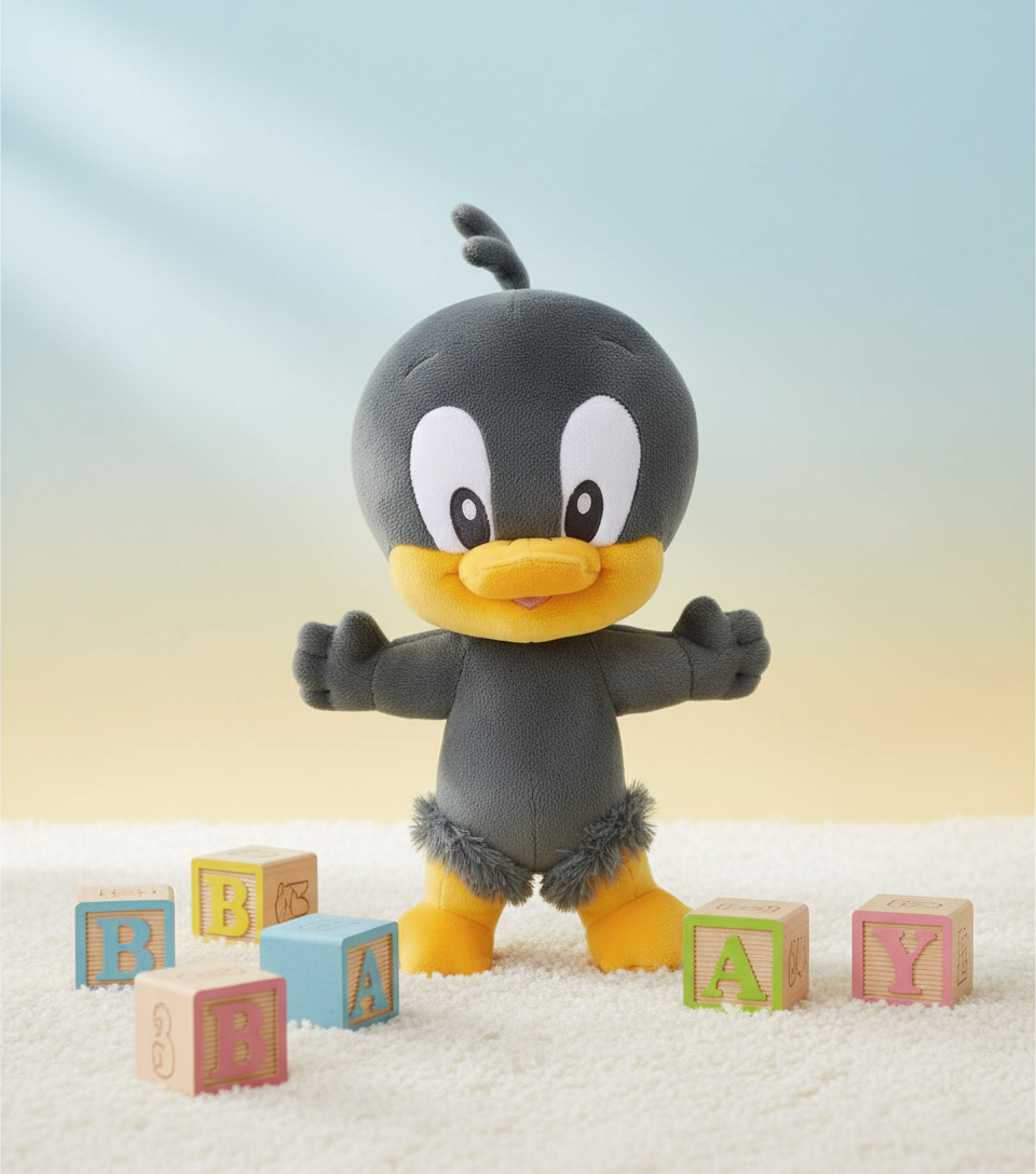 Peluche Looney Tunes - Bébé Daffy