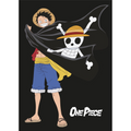 ONE PIECE Skull Plaid Polaire 100% Microfibre 100x140cm