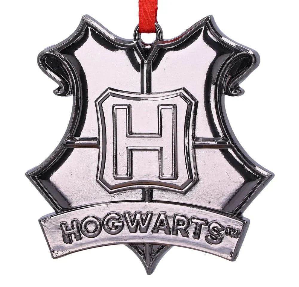 Décoration de Noël Harry Potter - Ecusson de Poudlard (Argent)