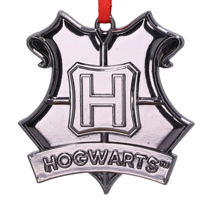 Décoration de Noël Harry Potter - Ecusson de Poudlard (Argent)