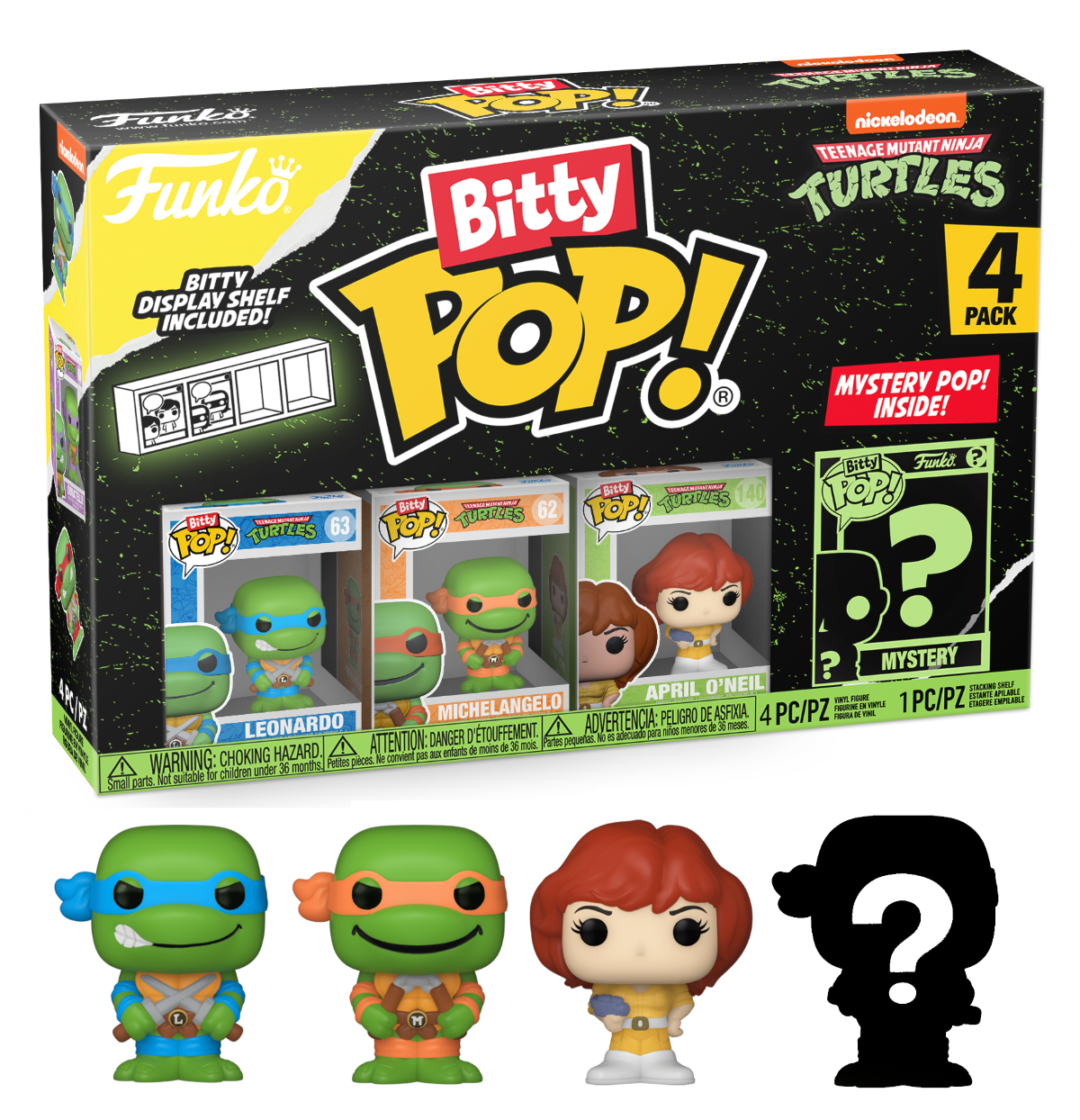 bitty pop teenage mutant ninja turtles 4 pack series 1