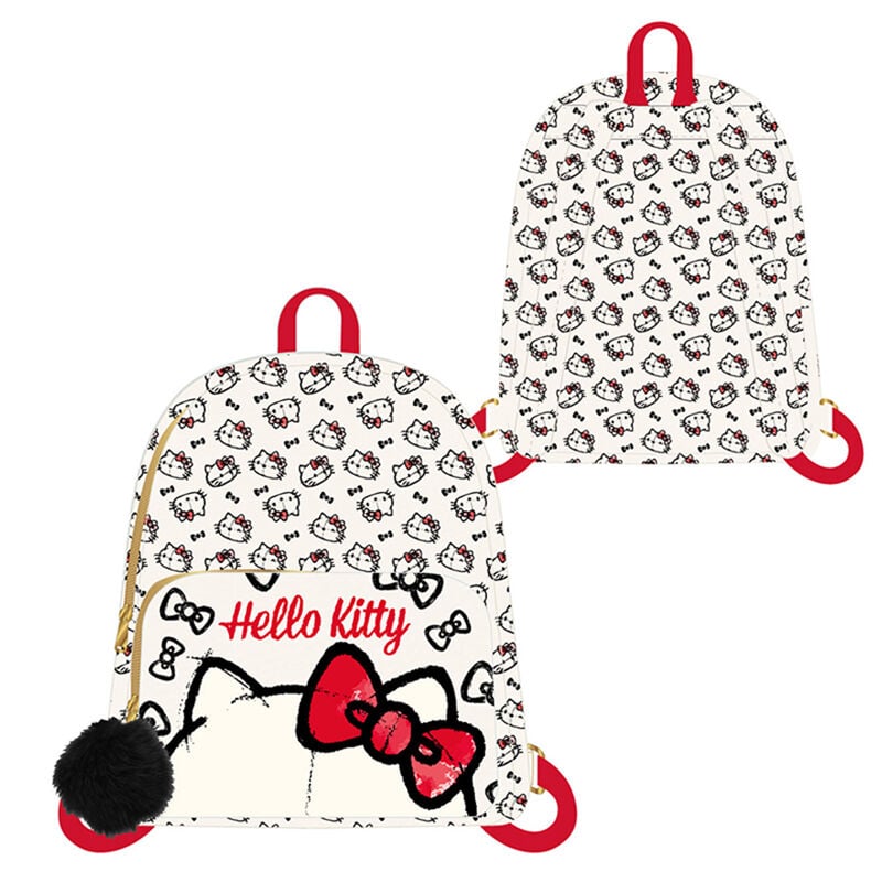 HELLO KITTY Head Sac à Dos Pompon