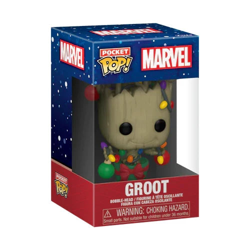 Funko LES GARDIENS DE LA GALAXIE - Pocket POP - Holiday Groot + T-shirt – Marvel