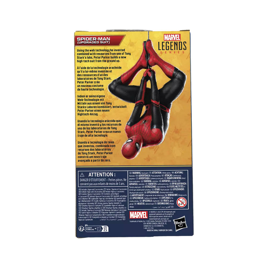 marvel legends series spider man upgraded suit hasbro
