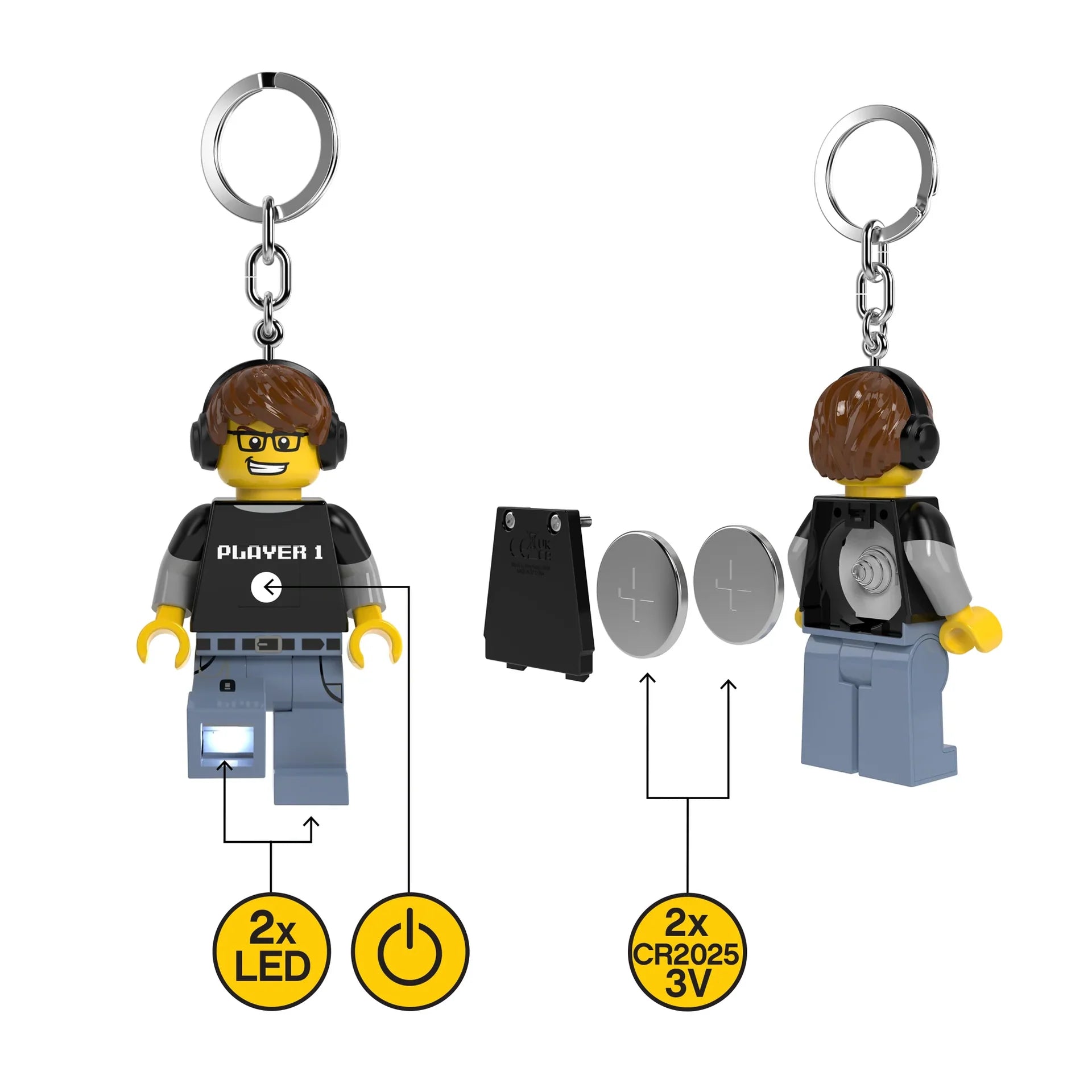 Porte-clés lumineux LEGO - Gamer - produit Joy Toy