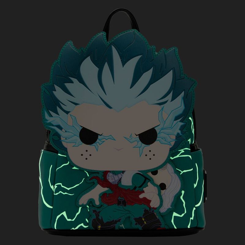 funko pop by loungefly my hero academia deku infinity glow cosplay mini backpack loungefly