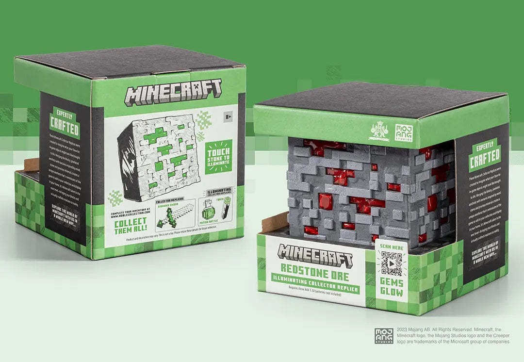 replique-minecraft-minerai-de-redstone-lumineux-noble-collection