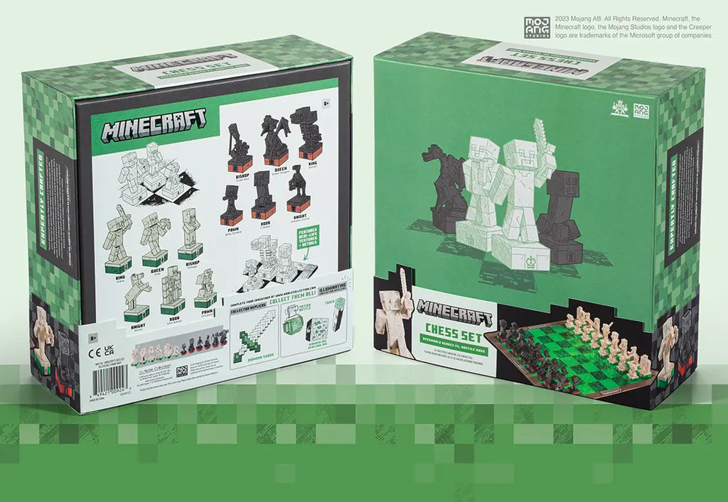 jeu d echecs heros de la surface vs monstres minecraft noble collection
